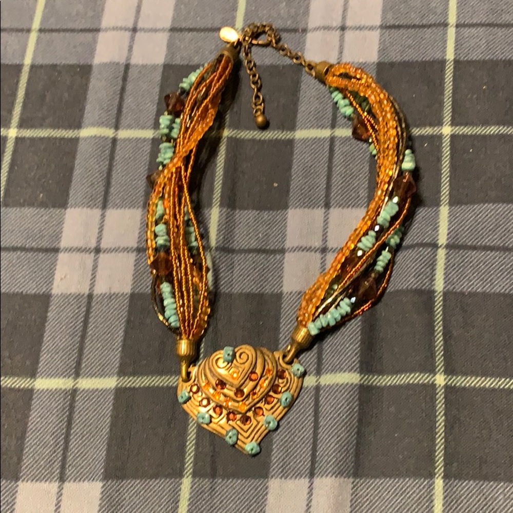 Blue and Brown Necklace